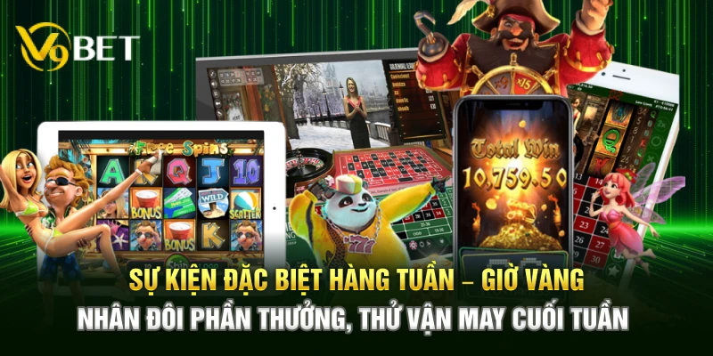 Sự kiện đặc biệt hàng tuần – Giờ vàng, nhân đôi phần thưởng, thử vận may cuối tuần